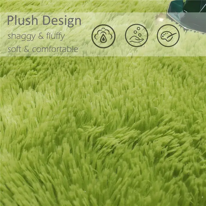 Tapis rond en peluche pour salon