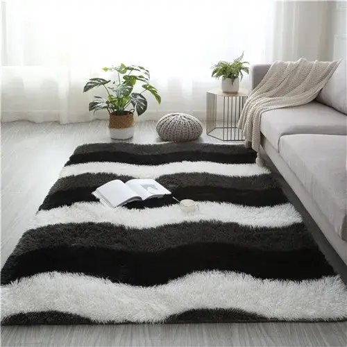 Tapis moelleux en peluche à imprimé léopard moderne, tapis de salon, tapis, tapis, super doux, confo