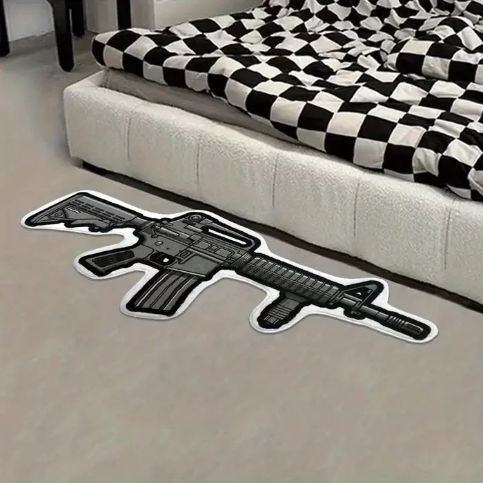 Tapis VIKAMA de style américain à motif de pistolet : antidérapant