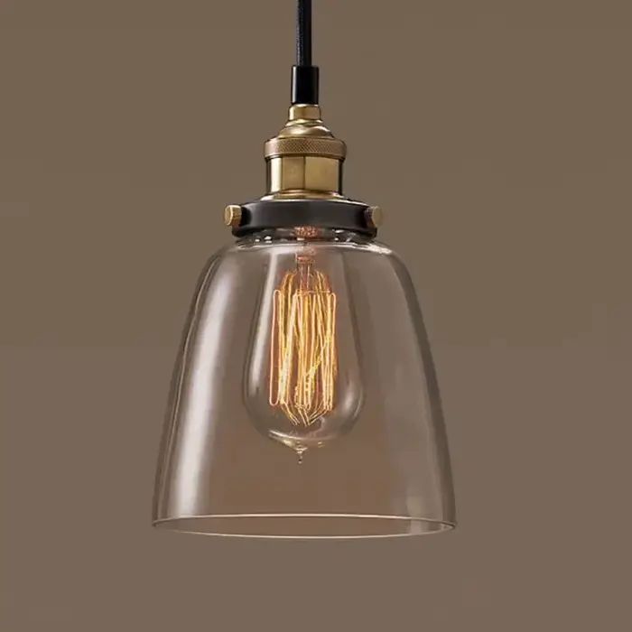 Le Loft nordique moderne chambre suspension avec clair gris ambre Vintage pendentif lumières salle à