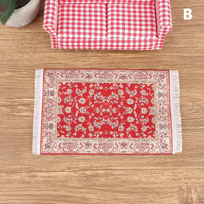 Tapis de couverture de sol de style turc, jouet de courses, maison l'inventaire, rond, carré, polymères de sol, modèle de bricolage, décor de chambre et de salon, 1PC