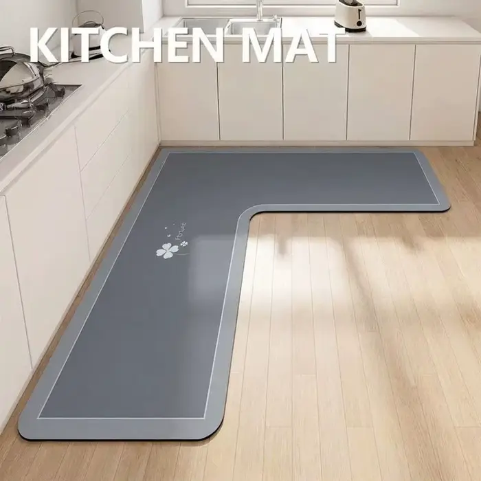 Tapis de cuisine en forme de L