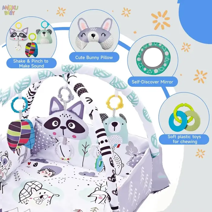 Tapis d'éveil 4 en 1 pour bébé
