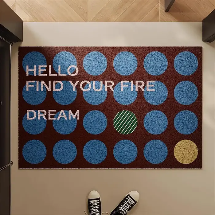 Tapis d'entrée de style américain en soie