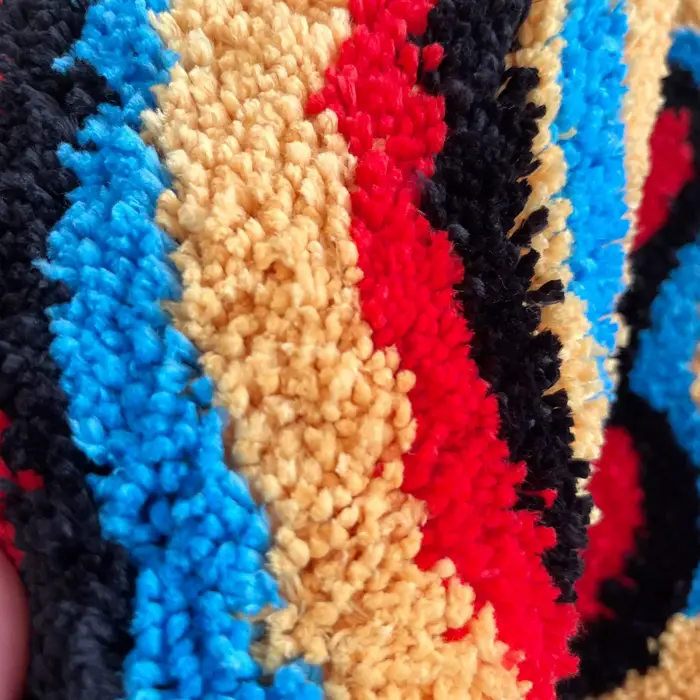 Tapis Trippy souriant - Conception capitonée unique | Cadeau idéal pour un ami | Tapis de chambr