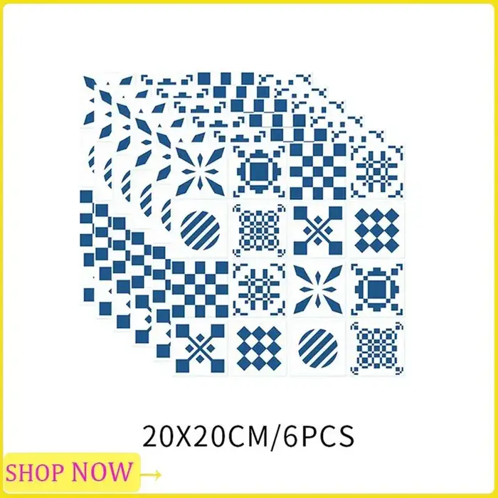 Carrelage géométrique bleu spécial