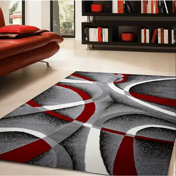 Grand tapis géométrique léger de luxe européen