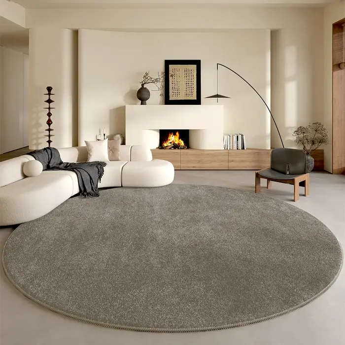 Tapis rond de Style minimaliste pour décoration de chambre à coucher