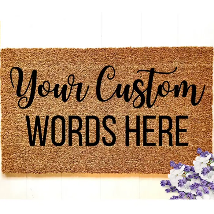 Tapis de porte personnalisé tendance avec copie personnalisée, tapis absorbant antidérapant pour la 