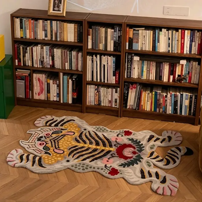 Tapis de chambre doux et moelleux en fausse fourrure de cachemire