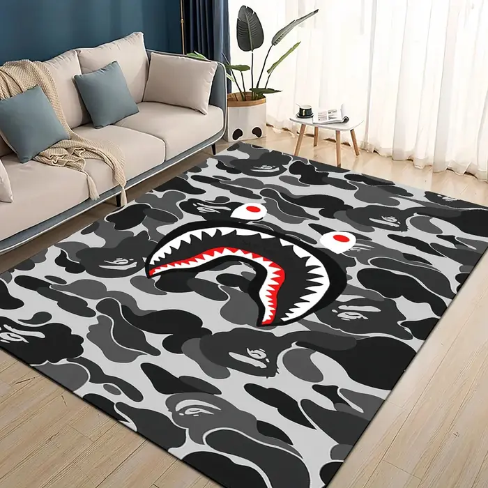 Nouveau style 2025 – Tapis de dessin animé B-BAPE pour salon