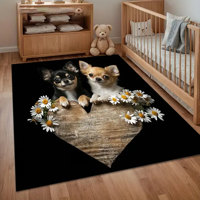 Tapis à motif de chien Chihuahua mignon