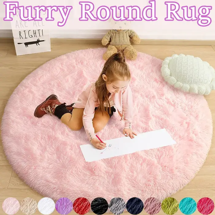 Tapis rond 11 couleurs pour chambre à coucher