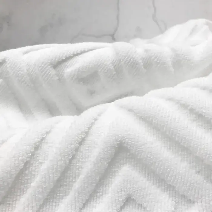 Inyahome-Tapis de serviette en coton blanc pour hôtel de luxe