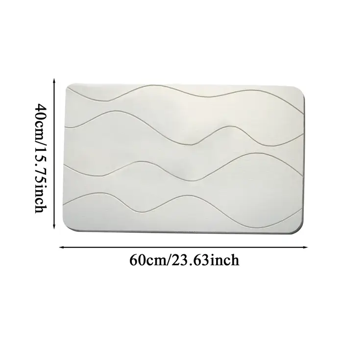 Tapis de séchage de bain, boue de Diatomée, doux, pour porte de toilette, antidérapant, Absorption d