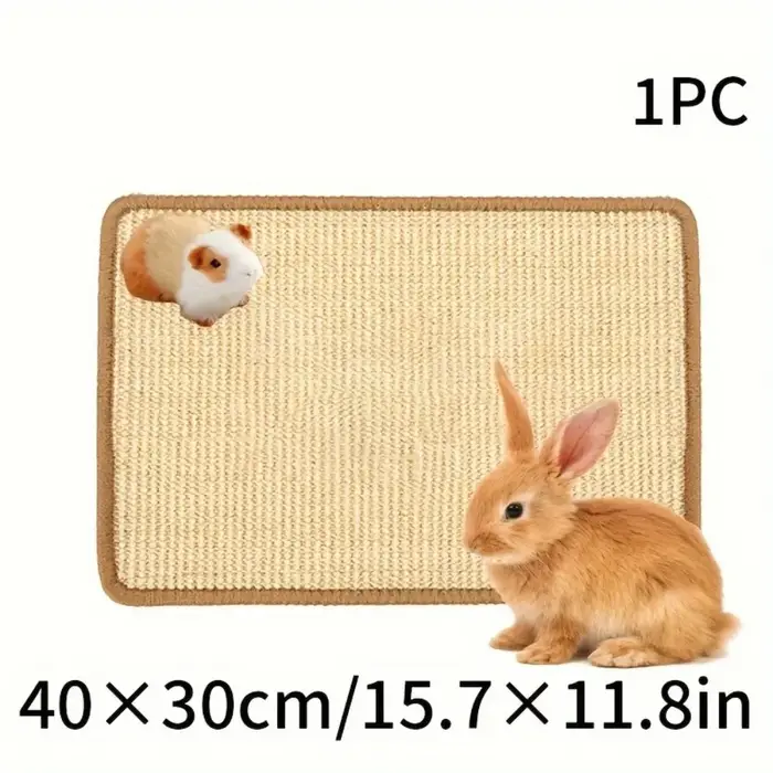 Tapis à gratter pour lapins en fibres naturelles