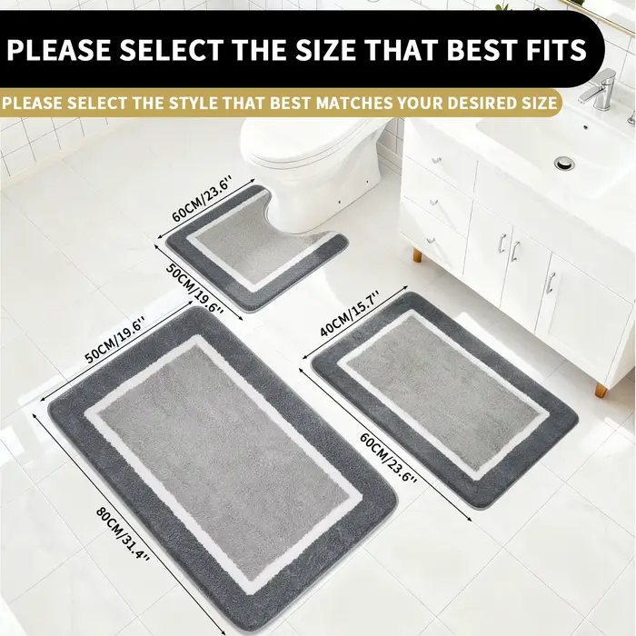 Tapis de salle de bain en peluche