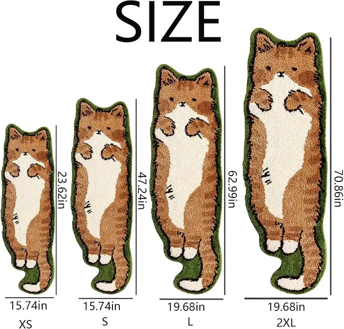 Tapis à motifs de chat de dessin animé VIKAMA