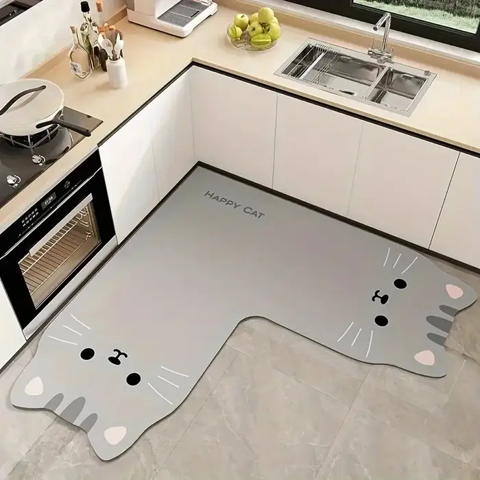 VIKAMA Tapis de cuisine Panda de dessin animé