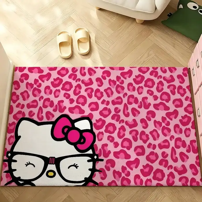 Tapis mignon K-hello-H-KittyS Kawaii, tapis antidérapant pour salle de bain, tapis de porte, tapis de décoration pour la maison, tapis d'entrée, résistant aux rayures