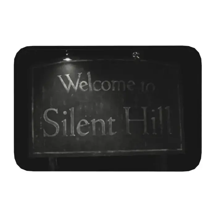 Welcome To Silent Hill-Tapis d'entrée en polymère antidérapant, pour porte d'entrée, décoration de la maison, salon