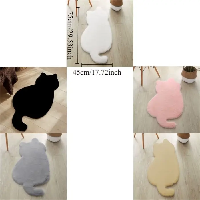Tapis de chevet en fausse fourrure de lapin