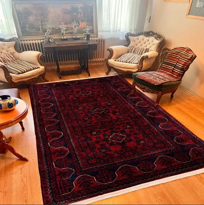 Tapis d'appoint turquoise style persan