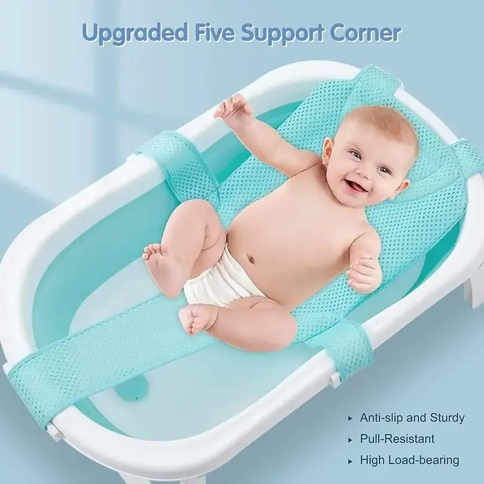 Filet de bain antidérapant en forme de croix pour bébé