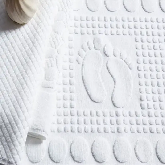 Tapis de bain en coton absorbant l'eau non ald