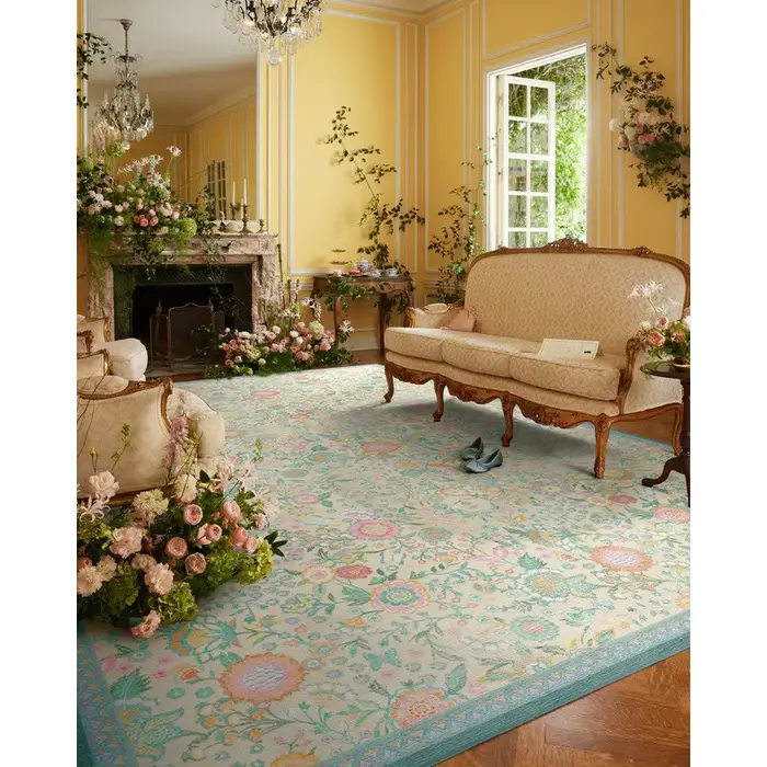 Tapis Bridgerton Royal Garden Ivory Jade pour salon
