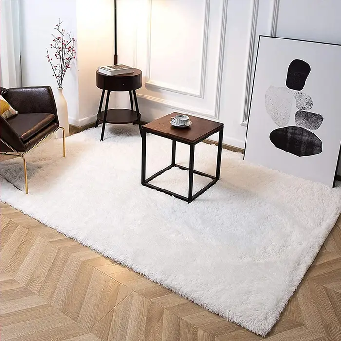 Tapis en fourrure tapis de salon chambre moderne Style nordique décoration tapis grande taille noir gris blanc antidérapant tapis pour enfants