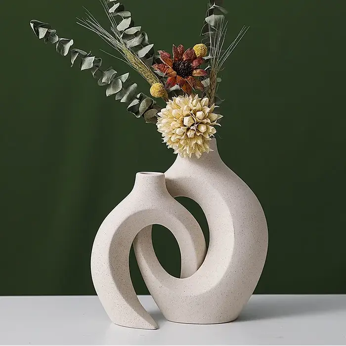 Vase en céramique moderne nordique creux