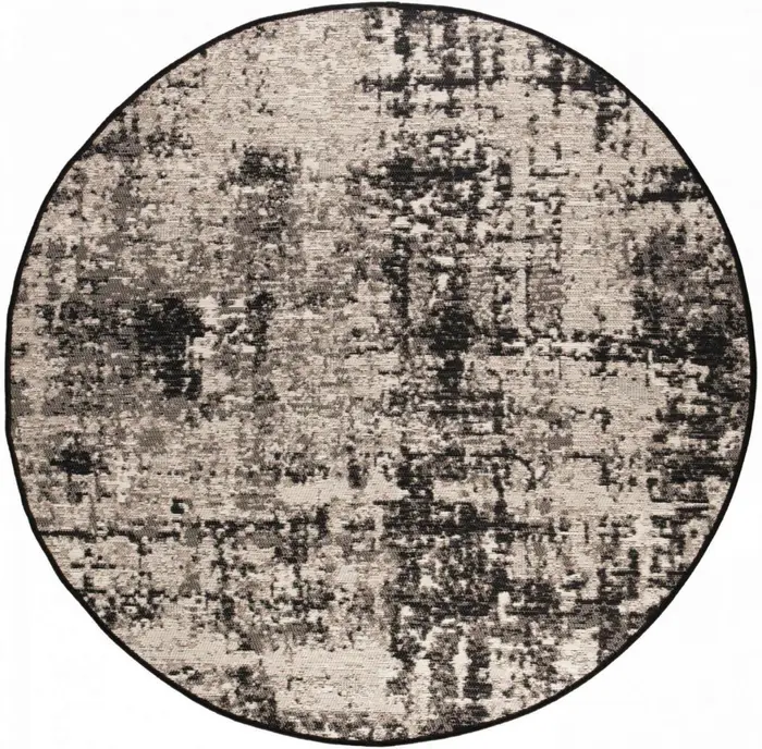 Tapis Catania 2 outdoor Noir Diamtre 160 cm