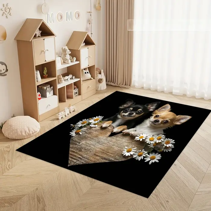 Tapis à motif de chien Chihuahua mignon
