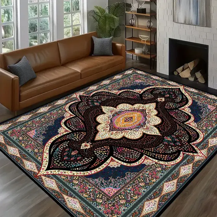 Tapis persan de luxe, style bohème national, tapis de salon, décoration intérieure, tapis de chambre, tapis de sol pour la maison