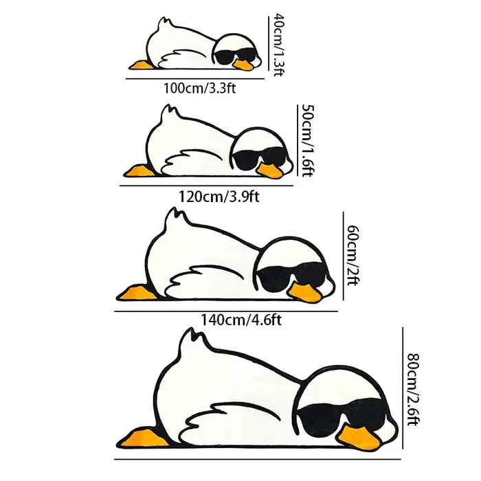 VIKAMA Tapis de chevet tendance motif canard jaune