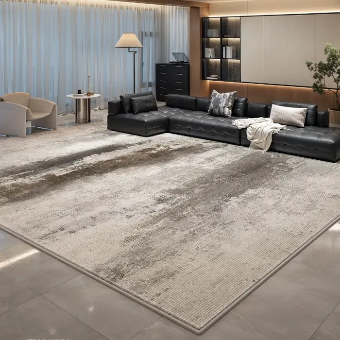 Tapis lavable de grande surface pour salon