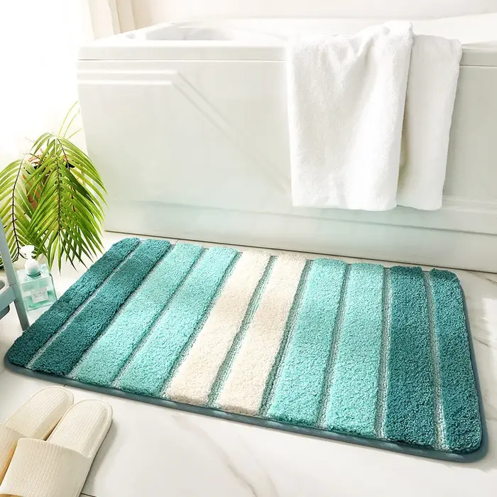 Tapis de salle de bain floqué de qualité supérieure