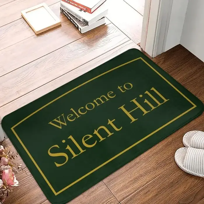 Welcome To Silent Hill-Tapis d'entrée en polymère antidérapant, pour porte d'entrée, décoration de la maison, salon