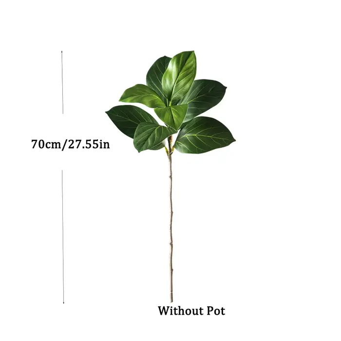 Plantes artificielles de ficus de 70-130 cm, grand faux arbre de mûrier, feuilles d'orme tropicales,