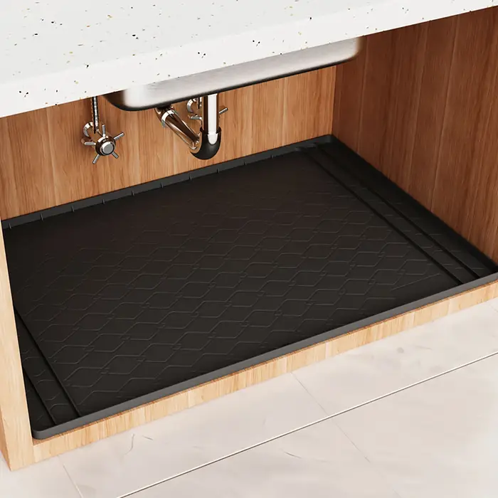 Tapis d'évier de cuisine, revêtement imperméable pour meuble sous évier, tapis sous évier pour cuisi