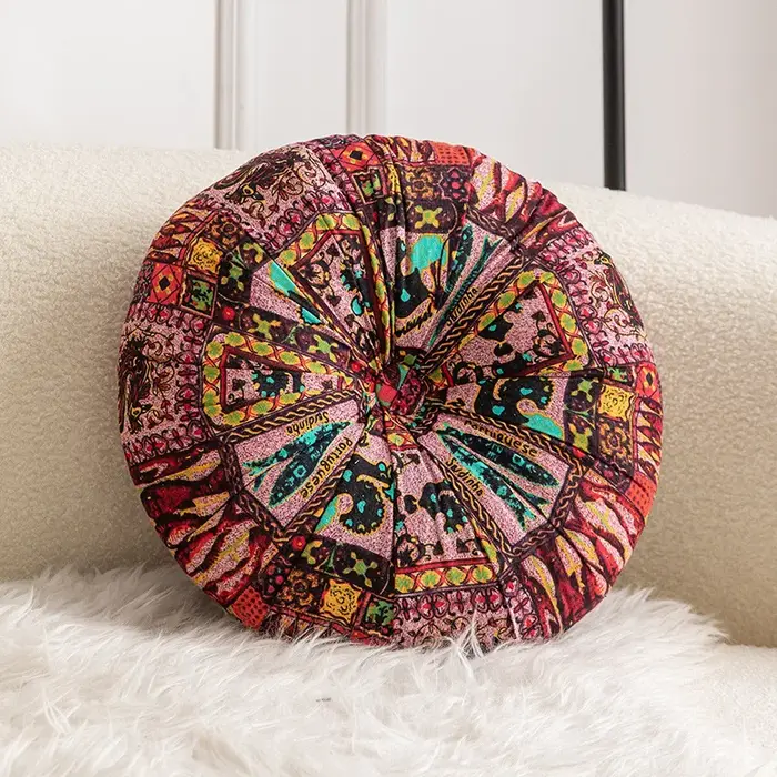 Grand oreiller de sol rond