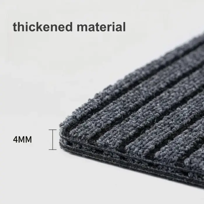 Tapis d'escalier auto-adhésifs antidérapants, absorbants l'eau, silencieux, semi-circulaires, protection du sol
