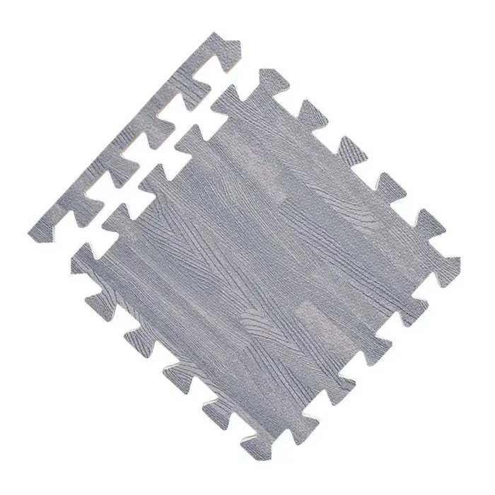 Tapis de jeu en mousse polymère pour enfants, tapis de jeu en bois imbriqué pour enfants, tapis doux