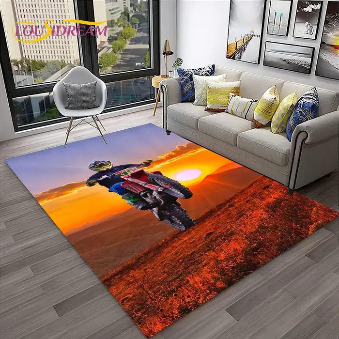 Tapis de Moto de course tout-terrain pour la maison