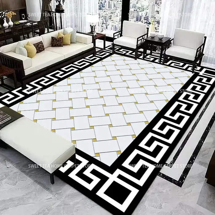Tapis de salon de luxe nordique léger