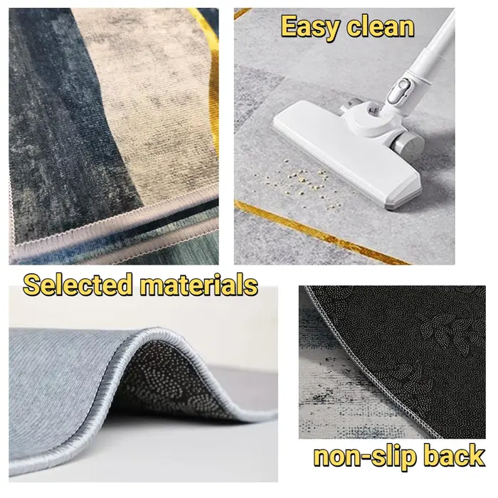 Tapis doré de luxe pour salon