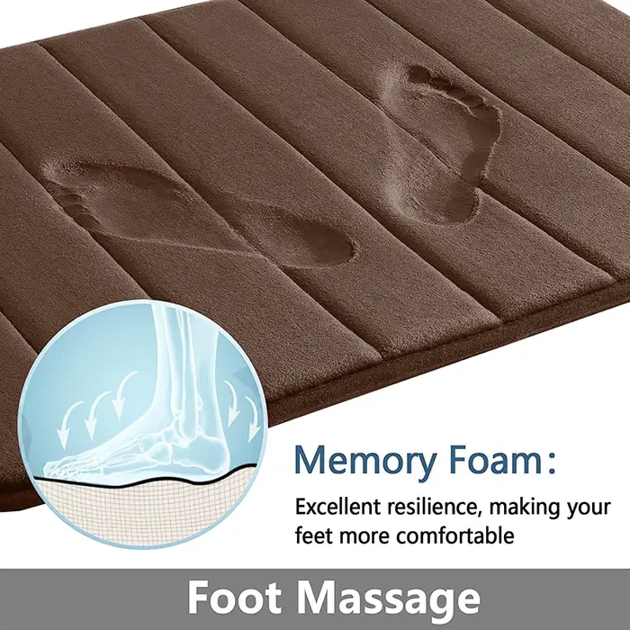Polymères de bain en mousse à mémoire de forme, extra doux, coordonnants, super absorbants, tapis de