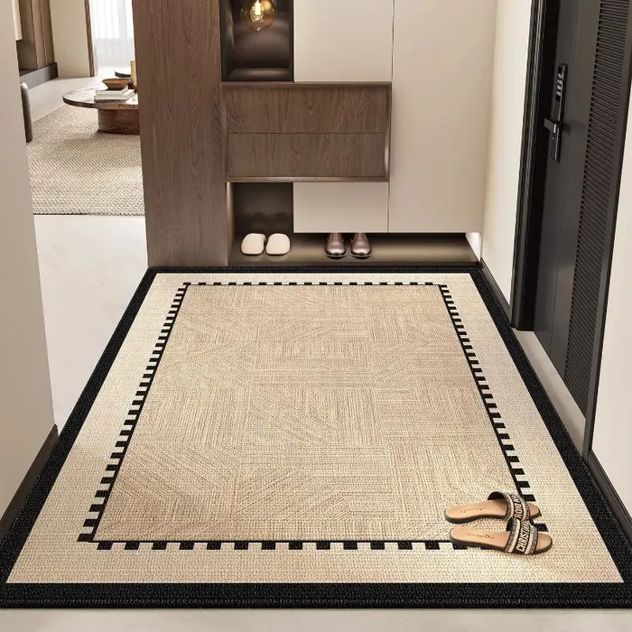 Tapis de porte imperméable, antidérapant, résistant aux taches, motif lignes minimalistes, grand for