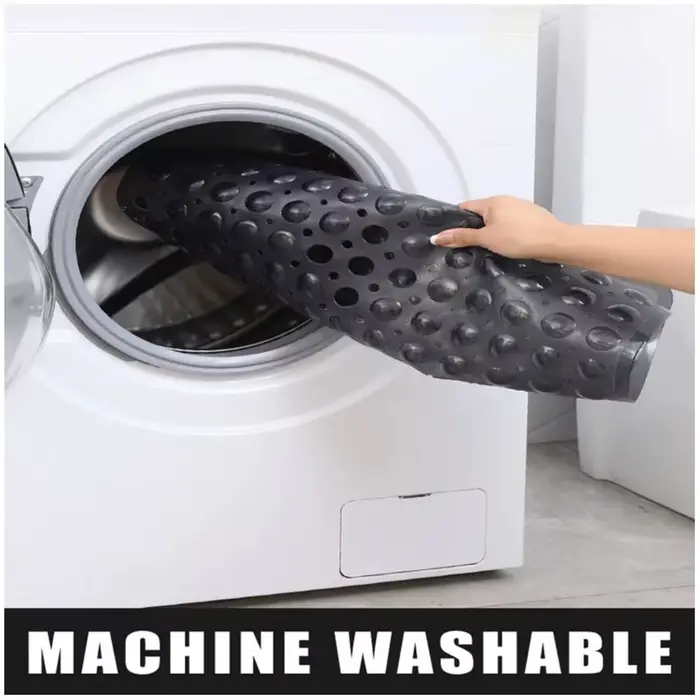 Tapis de bain carré, tapis de bain antidérapant avec ventouse